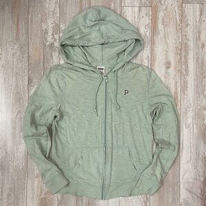 PINK Victoria's Secret Light Green Zip-Up